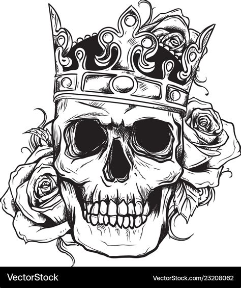 How To Draw A Skull With A Crown