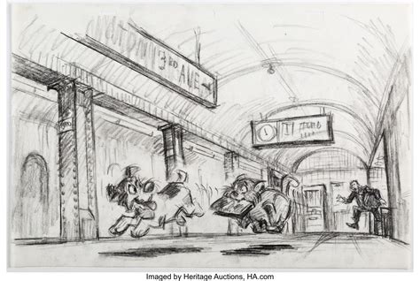 Oliver And Company Concept Drawings Group Of 2 Walt Disney Lot 17683 Heritage Auctions