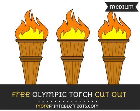 Olympic Torch Cut Out – Medium