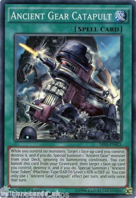 SR03 EN021 Ancient Gear Catapult Super Rare UNL Edition Mint YuGiOh