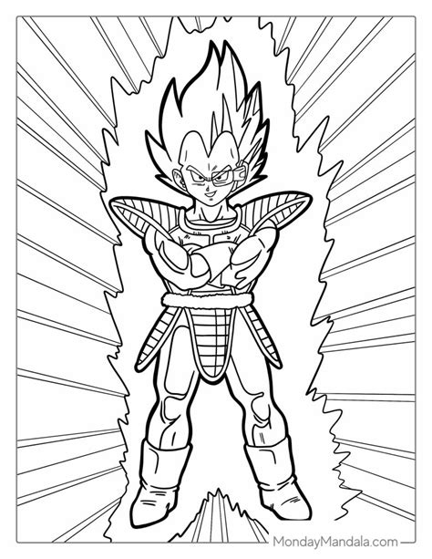 Free Vegeta Super Saiyan Coloring Pages Enjoy Coloring Dragon Ball