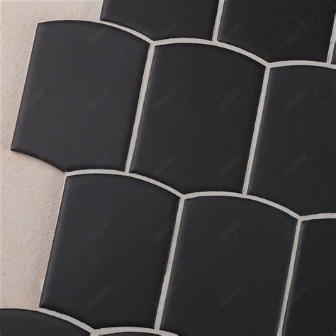 Foshan Factory Irregular Geometric Tunnel Shape Porcelain Matte Black