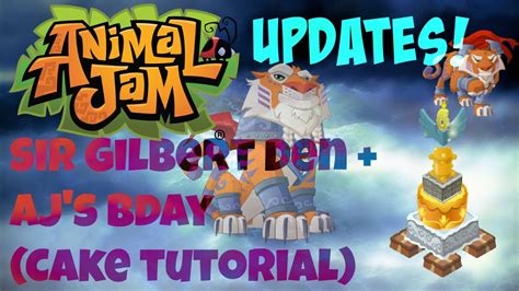 Sir Gilbert Den Aj 6th Bday Cake Tutorial Animal Jam Updates Youtube