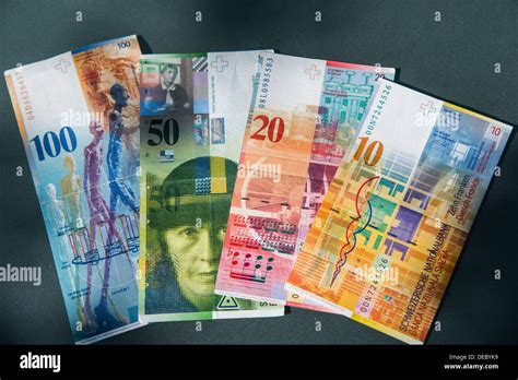 Swiss franc banknotes, Switzerland Stock Photo - Alamy