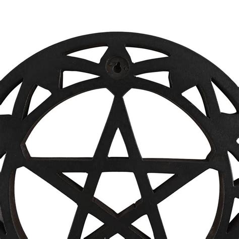 Striking Black Wooden Pentagram Wall Art Perfect For Creating A