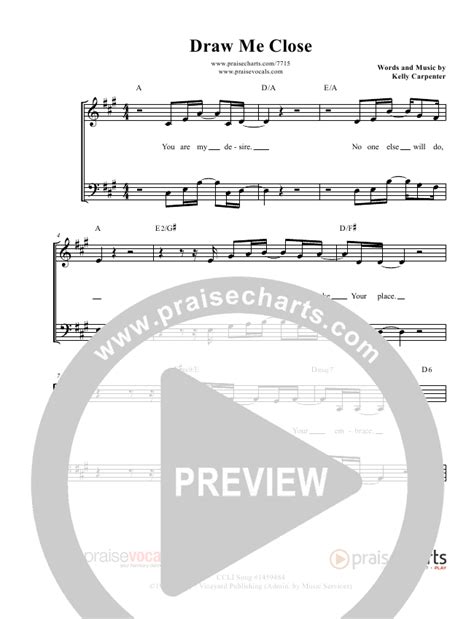 Draw Me Close Sheet Music PDF PraiseVocals PraiseCharts