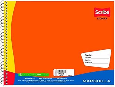 Scribe Cuaderno Marquilla 50 Hojas Block Dibujo Amazon Mx