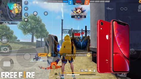 Jugando Free Fire En Un Iphone Xr En Youtube