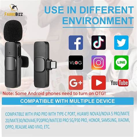 Mini Wireless Clip On Lavalier Microphone Omnidirectional Mic