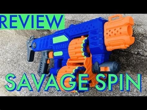 Adventure Force Savage Spin Review and Firing Demo : Nerf