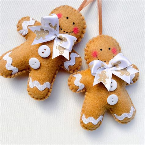 Felt Gingerbread Man Ornament Ginger Felt