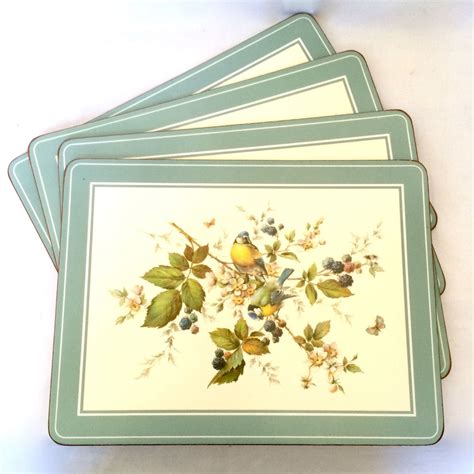 Pimpernel Cork Placemats Cork Pimpernel Floral With Birds Berries And