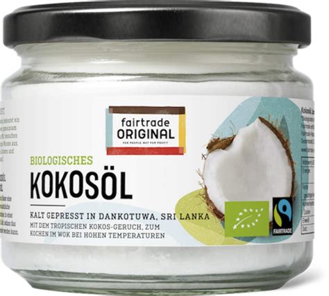 Bio Kokosöl von Fairtrade Original Kokosöl Bio kaltgepresst natives