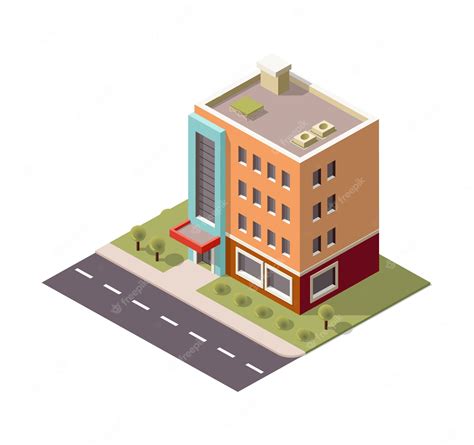 Premium Vector Multi Storey Isometric Building