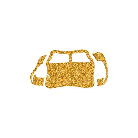 Premium Vector Camera Bag Icon Gold Glitter Texture Vector Illustration