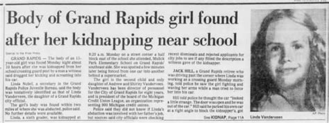 Linda Vanderveen Murder Grand Rapids Pg 1 13 Feb 1979