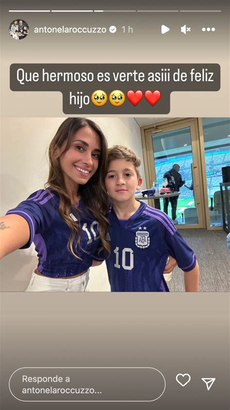 Qatar 2022 Antonela Roccuzzo Y Sus Hijos Felices Tras El Triunfo De