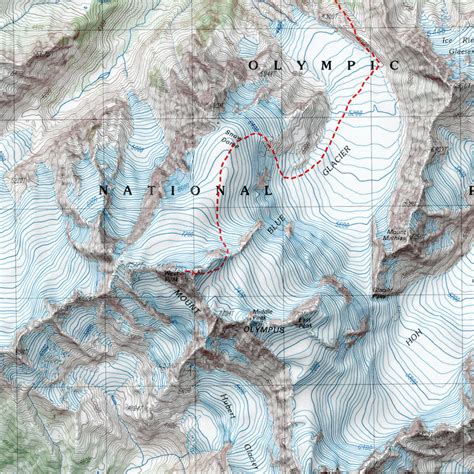 Mt Olympus Mountaineers Map Framed Prints Paper Cairns