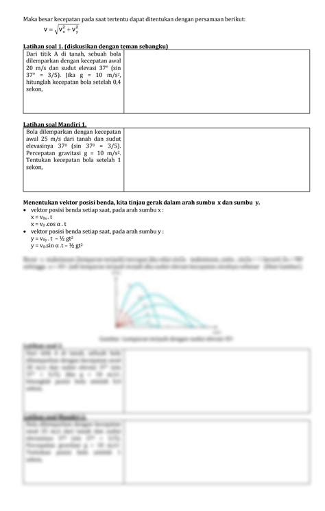SOLUTION Ringkasan Materi Dan Latihan Soal Gerak Parabola Studypool