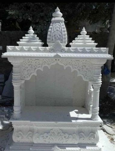 White Indoor Marble Temple For Home Size At Rs In Makrana