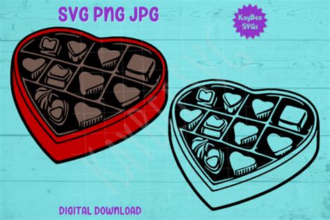 Box Of Chocolates Valentines Day Svg Graphic By Kaybeesvgs