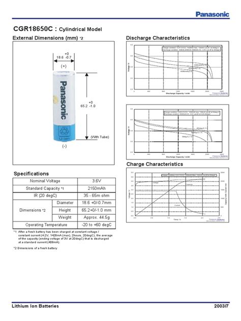 Schema Acumulator CGR18650C PDF | PDF