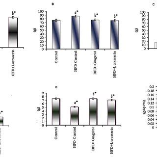 A B C D E F Effect Of Gingerol Treatment On Body Composition