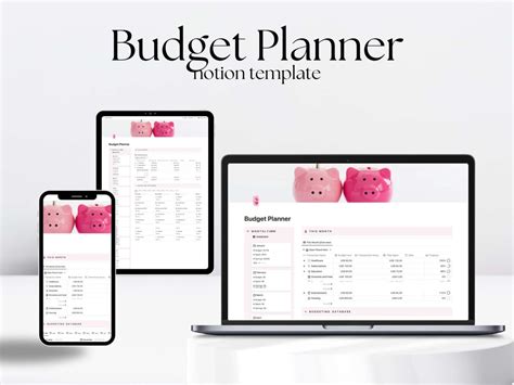 Notion Template Budget Planner Expense Tracker Aesthetic Notion