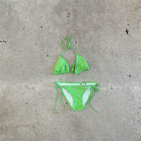 S Lime Green Bikini Set Gem