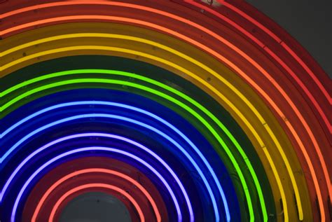 Circular Rainbow Neon Sign-4166 | Stockarch Free Stock Photos