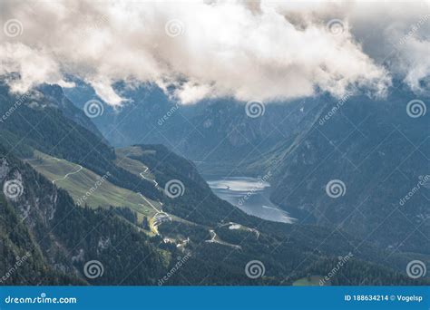 Aerial View Of The Koenigssee Lake In Berchtesgaden National Park From