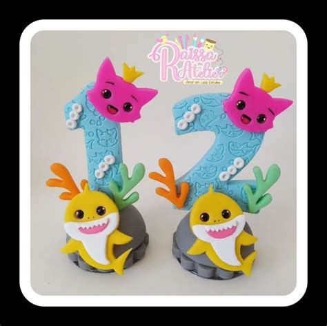 Vela Baby Shark Em Biscuit Elo Produtos Especiais