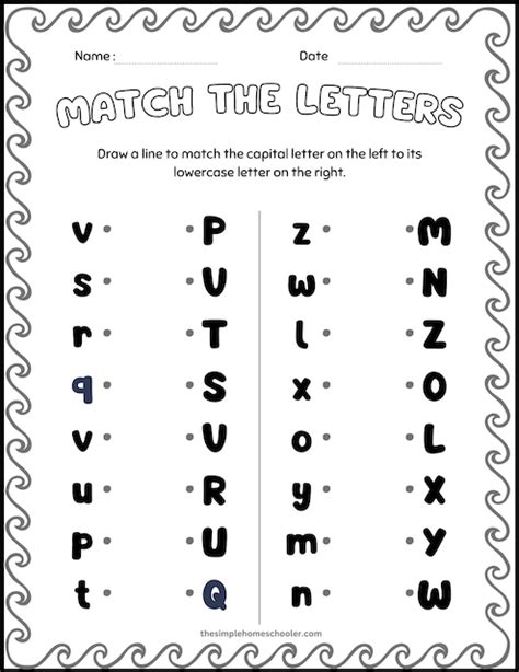 17 Fun Printable Match Uppercase And Lowercase Letters Worksheets