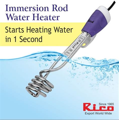 Rico 1000 W Metal Immersion Rod Water Heater Silver Kefamart