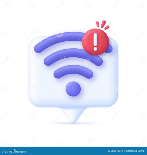 D Wireless Or Wifi Illustration Bad Connection Concept Lost Network