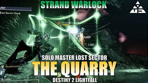 Solo Master Lost Sector The Quarry Strand Warlock Destiny Youtube