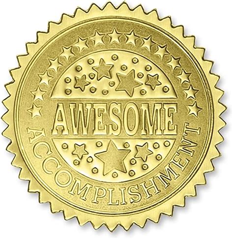 Amazon Paperdirect Deluxe Awesome Accomplishment Gold Foil