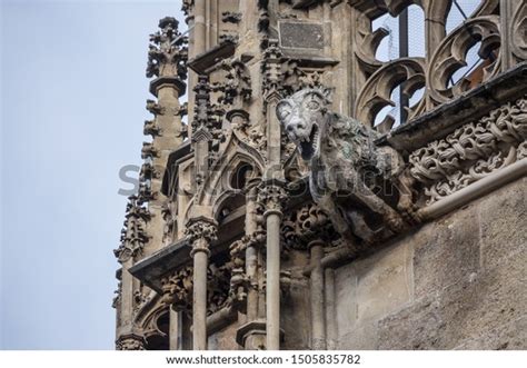 Elements Gothic Architecture Grotesque Chimera Gargoyle Stock Photo