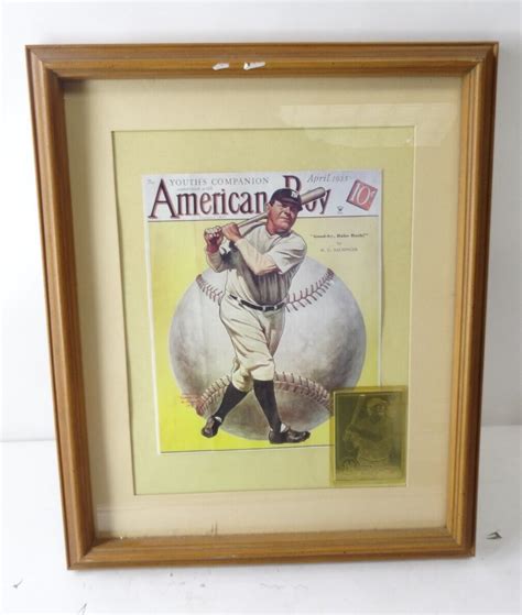 Youth S Companion American Boy Babe Ruth Framed Front Cover Gold Card EBay