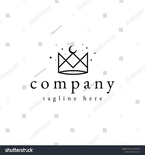 Crown Crescent Vector Logo Design King Stock Vector (Royalty Free) 2207790413 | Shutterstock