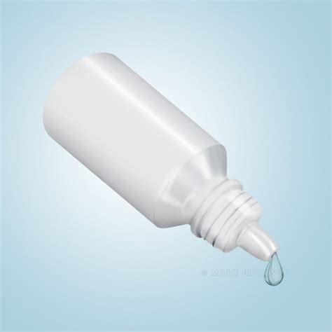 Eye Drop Bottle With Dripping Eye Medication Drop