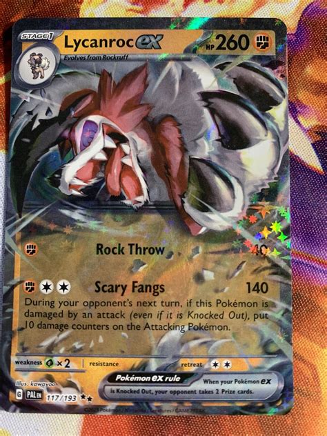 Pok Mon Tcg Lycanroc Ex Scarlet Violet Paldea Evolved Holo