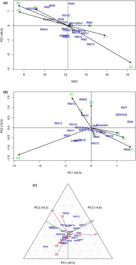 A Scatter Plot For Genotypes And Environments Derived From Yield