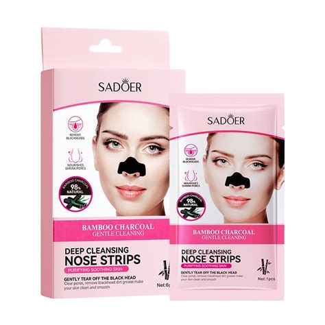 Rorec Sadoer Bamboo Charcoal Deep Cleansing Nose Strips Gently Tear Off