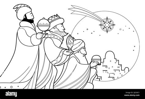 Tres reyes magos, tres reyes, tres Hombres Sabios dibujos animados ...