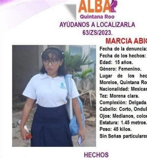 Desaparece Una Joven De A Os En Jos Maria Morelos Activan