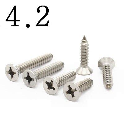 200pcs M4 2 45mm Stainless Steel Cross Flat Head Self Drilling Screw