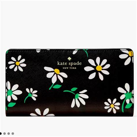 Kate Spade Bags Nwt Kate Spade Dana Daisies Large Slim Bifold Wallet Poshmark