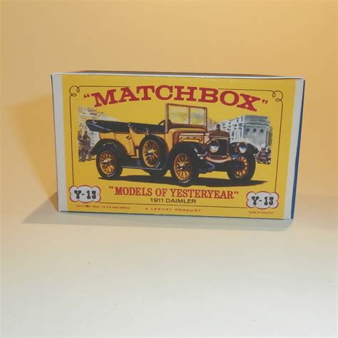 RecoverToy Matchbox Yesteryear 13 B 1911 Daimler Repro E1 Style Box