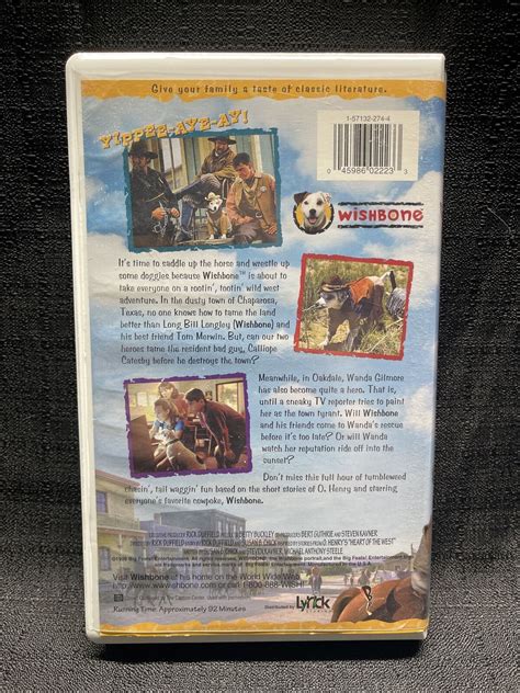 Wishbone Wishbones Dog Days Of The West Vhs 1998 Rare Oop